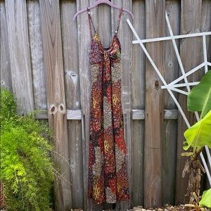 NY PNOTIK SPAGHETTI STRAP MAXI DRESS